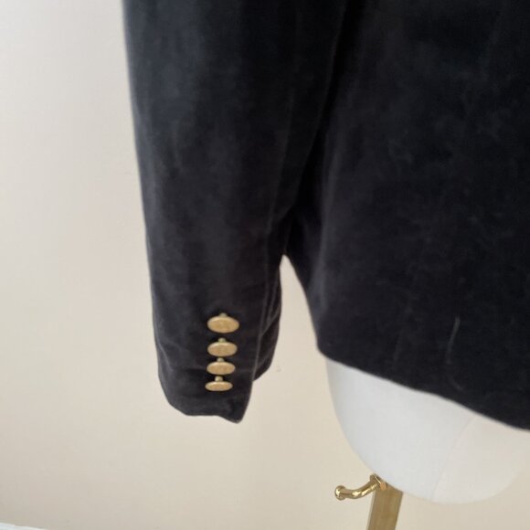 VTG Y2K Old Navy Velvet Jacket Women's M Black Paisley Lining Holiday Whimsigoth - Picture 7 of 13